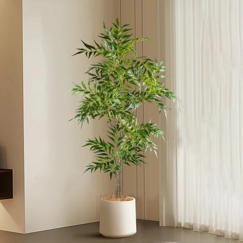 Albero Artificiale Grande Real Touch – Nandina, Bambù e Palma 78-140 cm