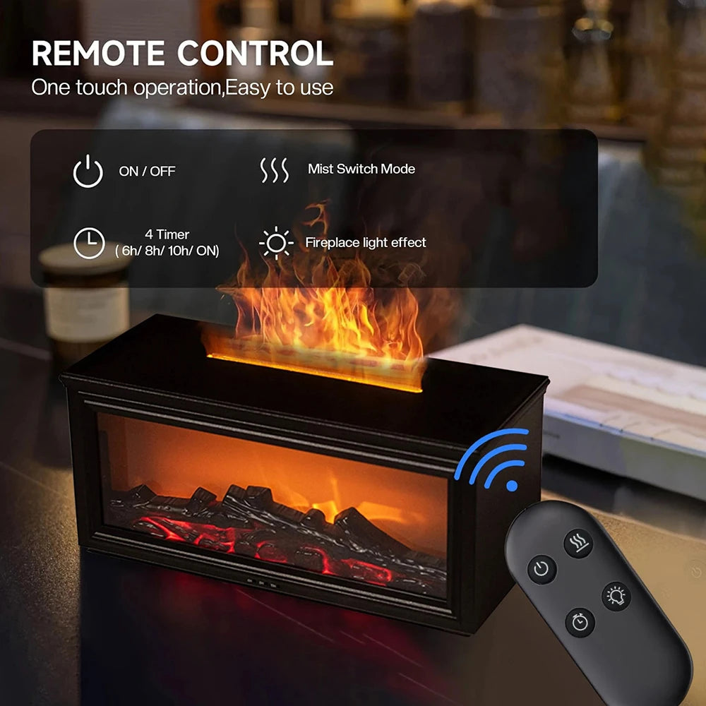 Diffusore di Oli Essenziali con Effetto Fiamma